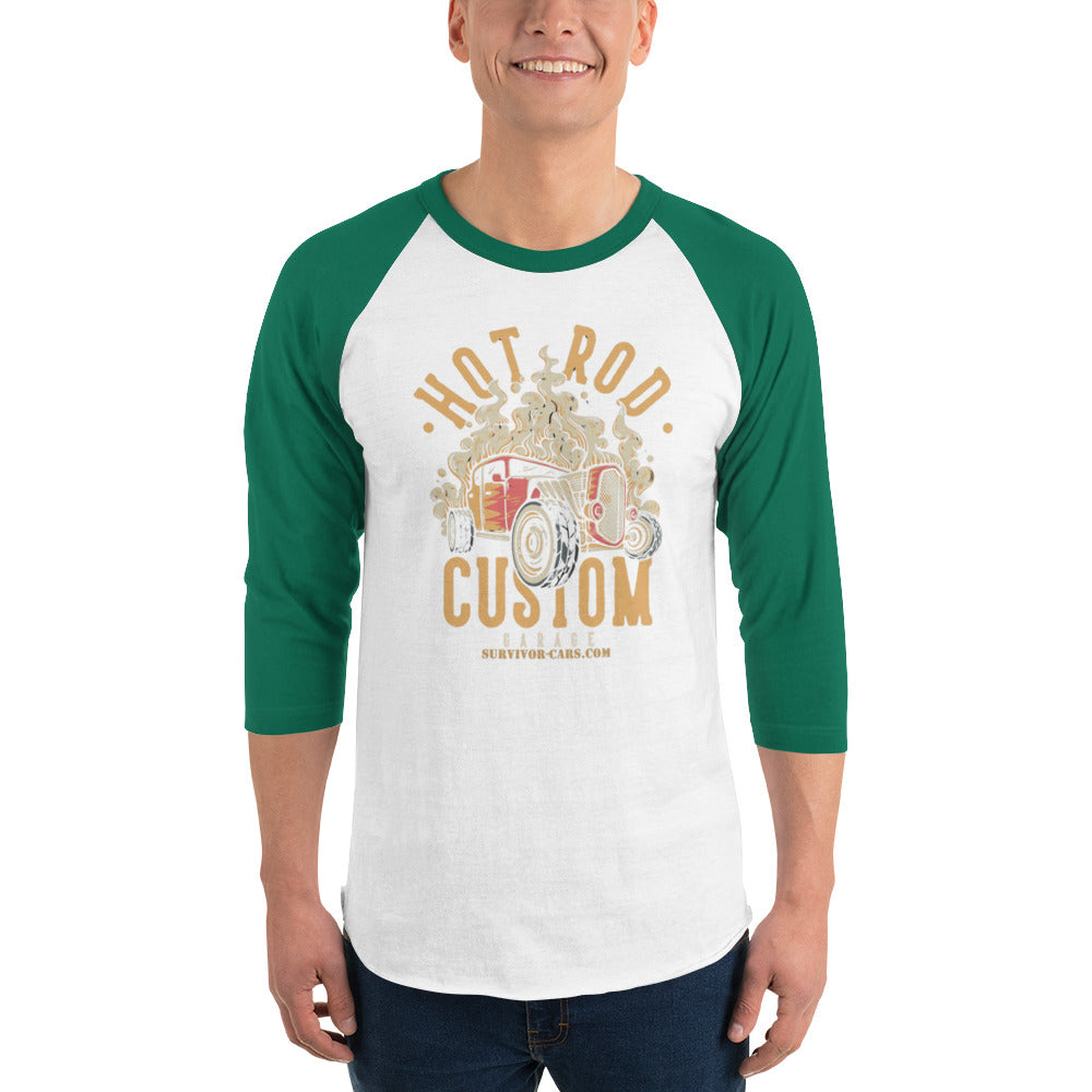 Hot Rod Custom 3/4 sleeve raglan shirt
