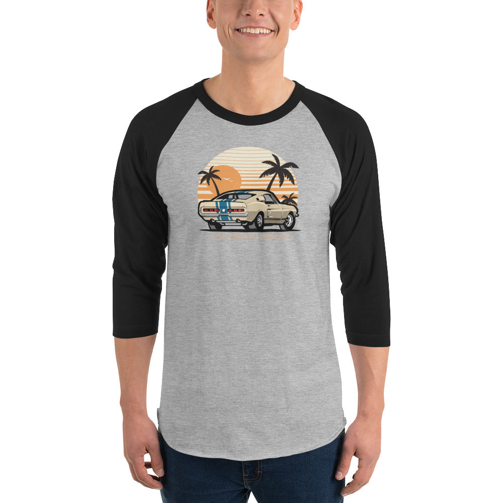 Shelby Mustang GT500 3/4 sleeve raglan shirt