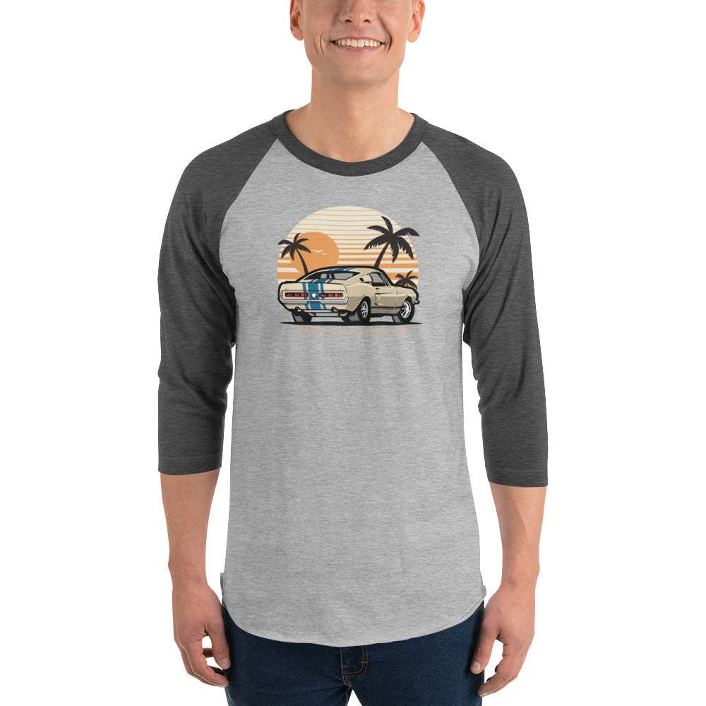 Shelby Mustang GT500 3/4 sleeve raglan shirt