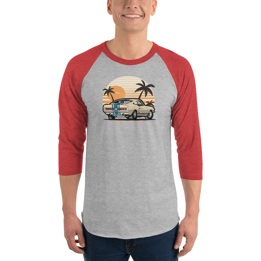 Shelby Mustang GT500 3/4 sleeve raglan shirt