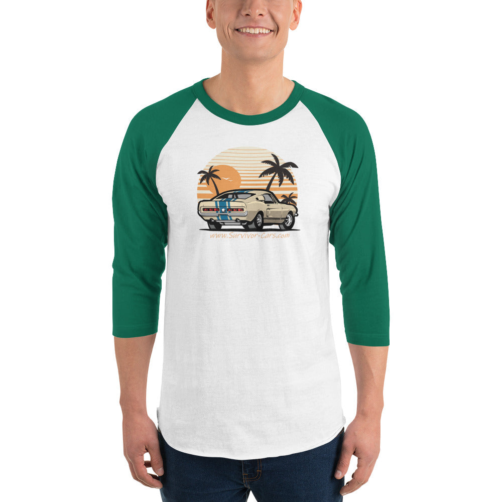 Shelby Mustang GT500 3/4 sleeve raglan shirt