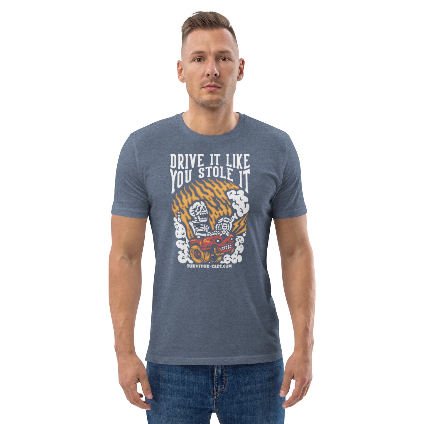 Drive it like you stole it - Hot RodUnisex organic cotton t-shirt