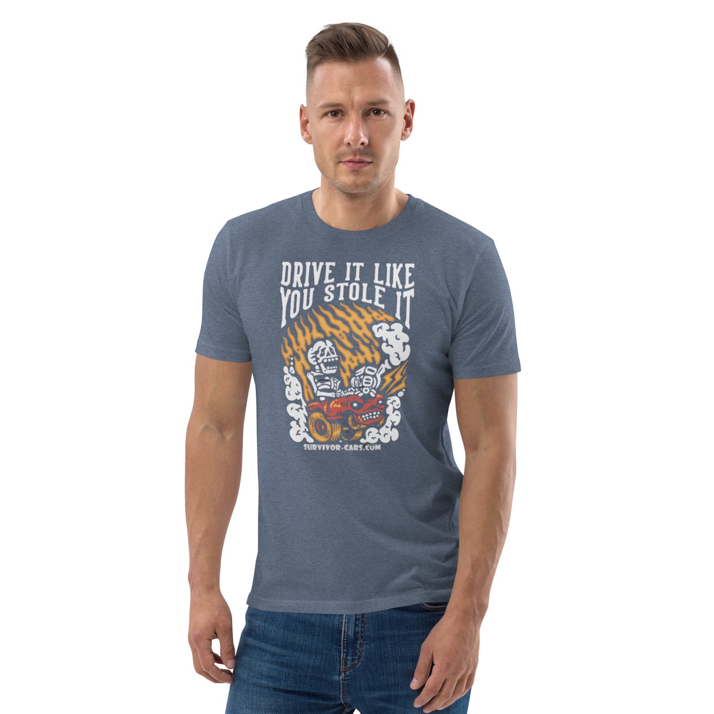 Drive it like you stole it - Hot RodUnisex organic cotton t-shirt