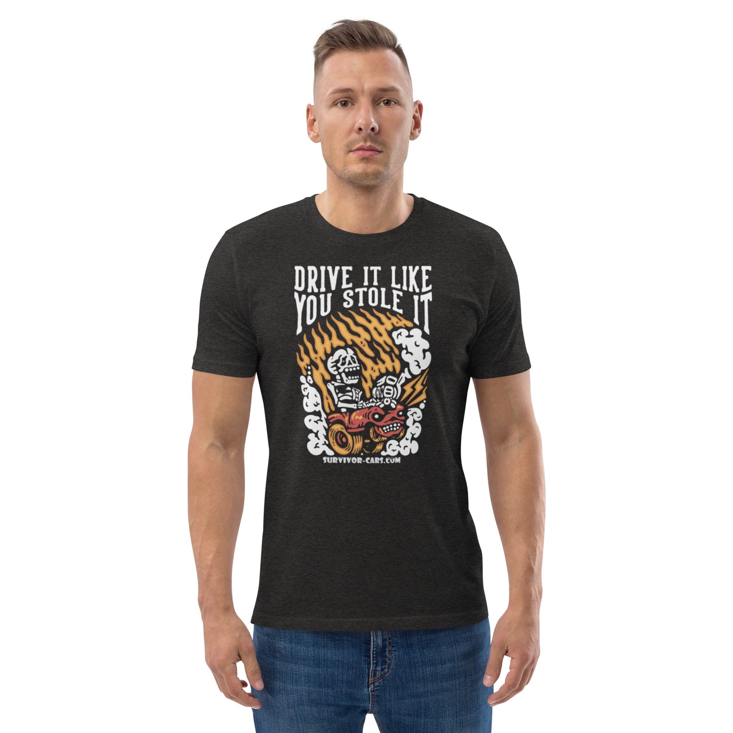 Drive it like you stole it - Hot RodUnisex organic cotton t-shirt