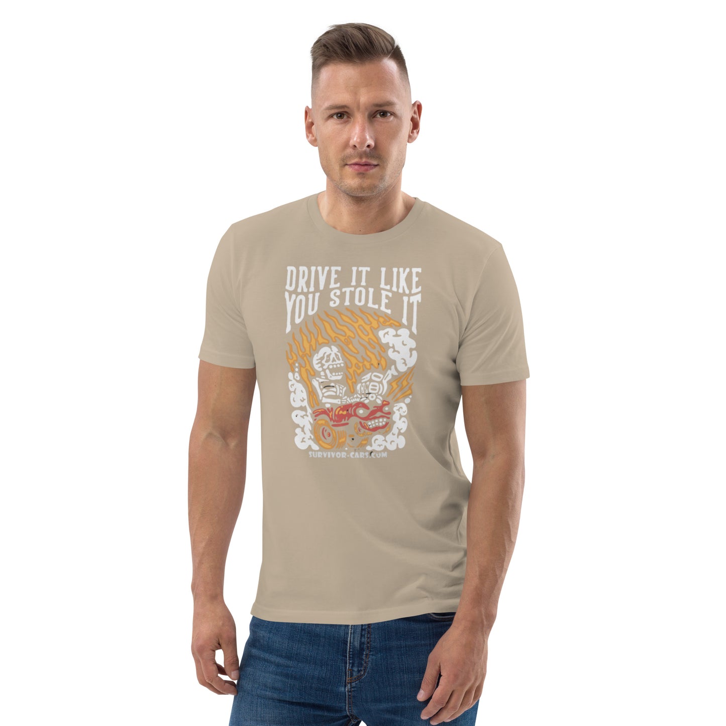 Drive it like you stole it - Hot RodUnisex organic cotton t-shirt