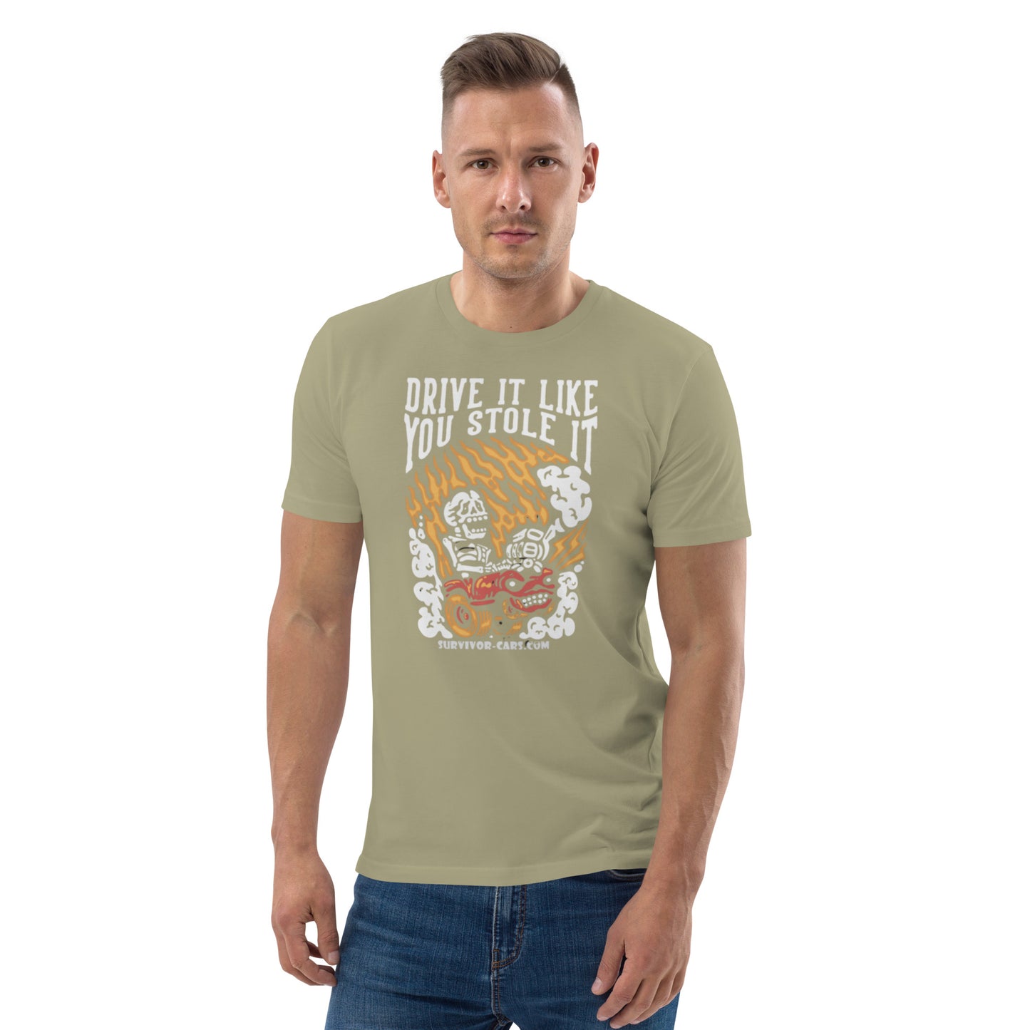 Drive it like you stole it - Hot RodUnisex organic cotton t-shirt